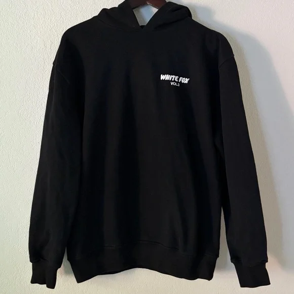 WHITE FOX 3 Offstage Hoodie Black Monochrome Size Small Medium - Picture 2 of 6